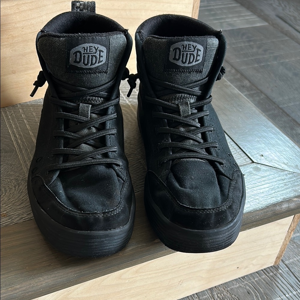 Hey Dude Black High-Top Sneakers
